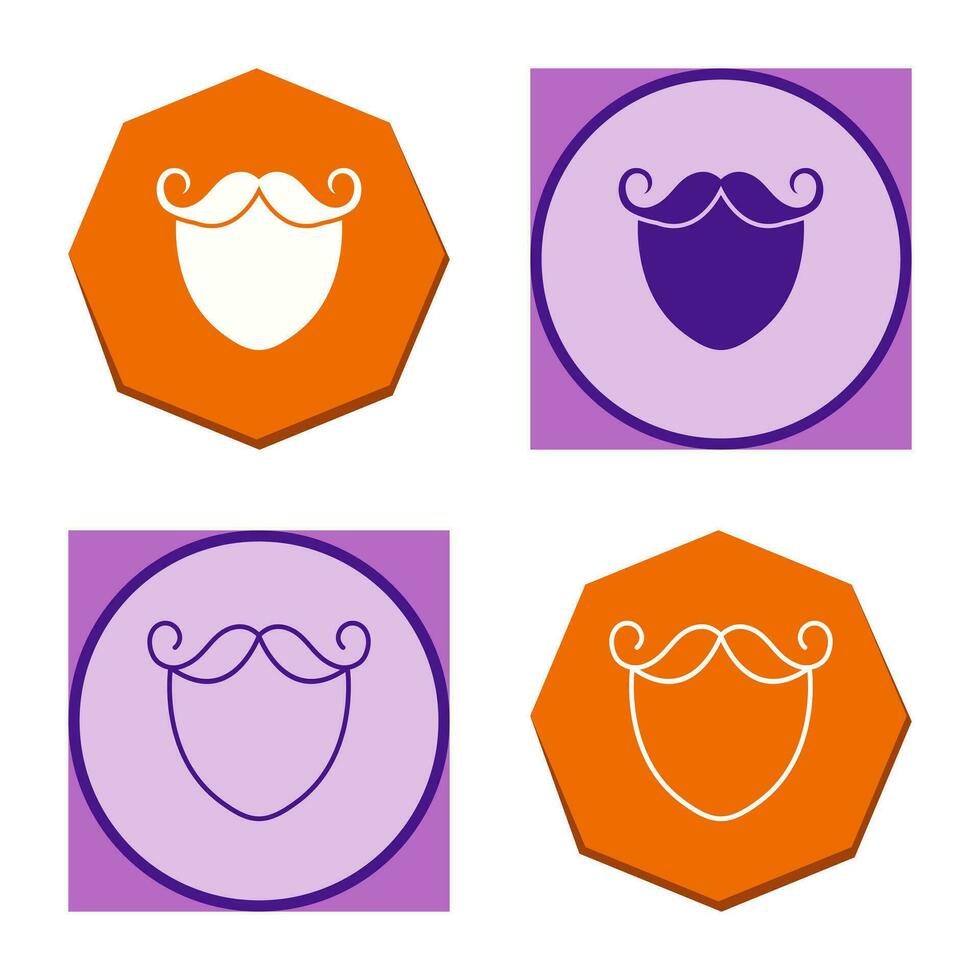 icono de vector de barba y bigote