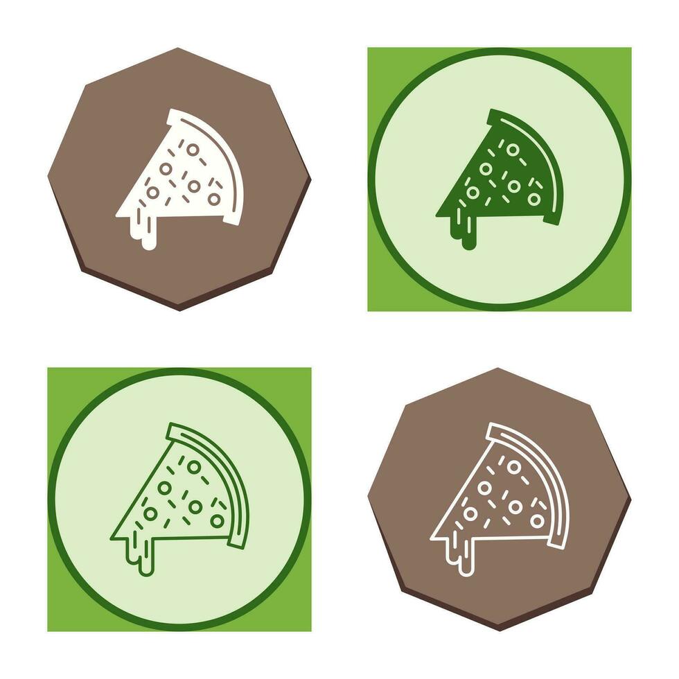 icono de vector de rebanada de pizza