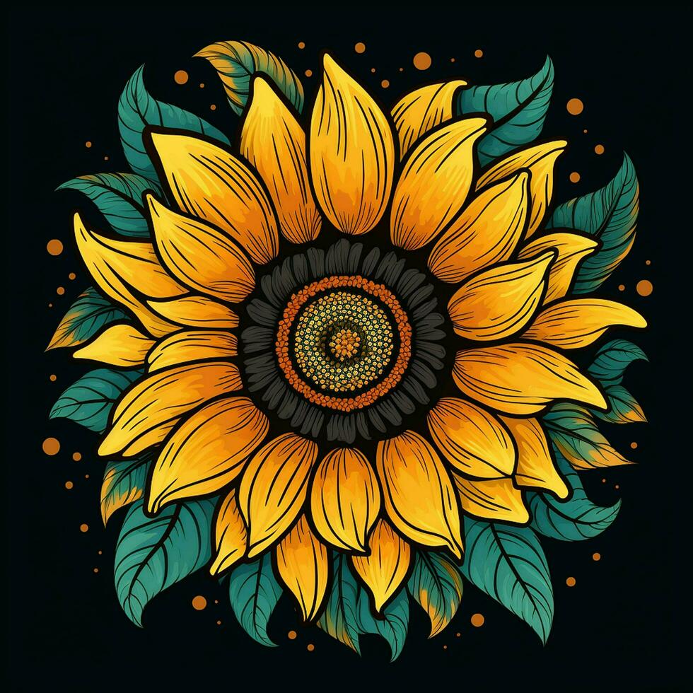 girasol serenata interminable elegancia en sin costura diseños ai generativo foto