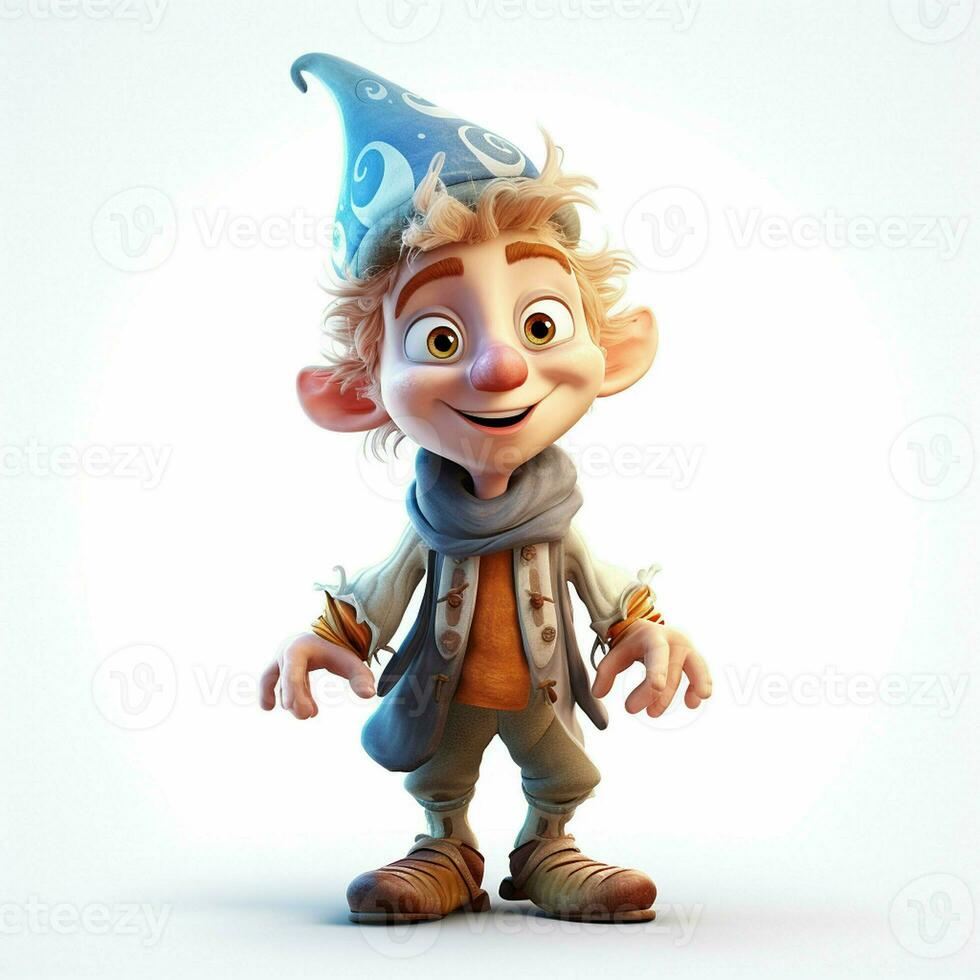 Cute boy dressed as a wizard, 3d digitally rendered illustration. ai generated pro photo