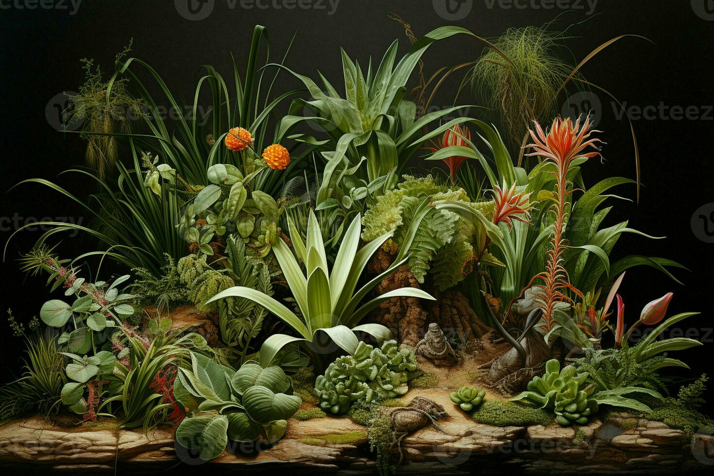 invernadero interior con plantas en el antepecho y Clásico sillón. ai generado Pro foto