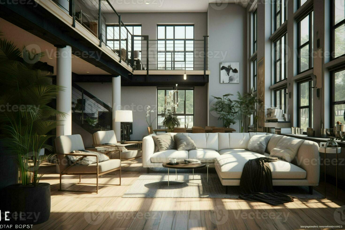 3d rendering of modern cozy house with pool and parking for sale or rent. Black car in front. Clear sunny summer day with blue sky. ai generated pro photo