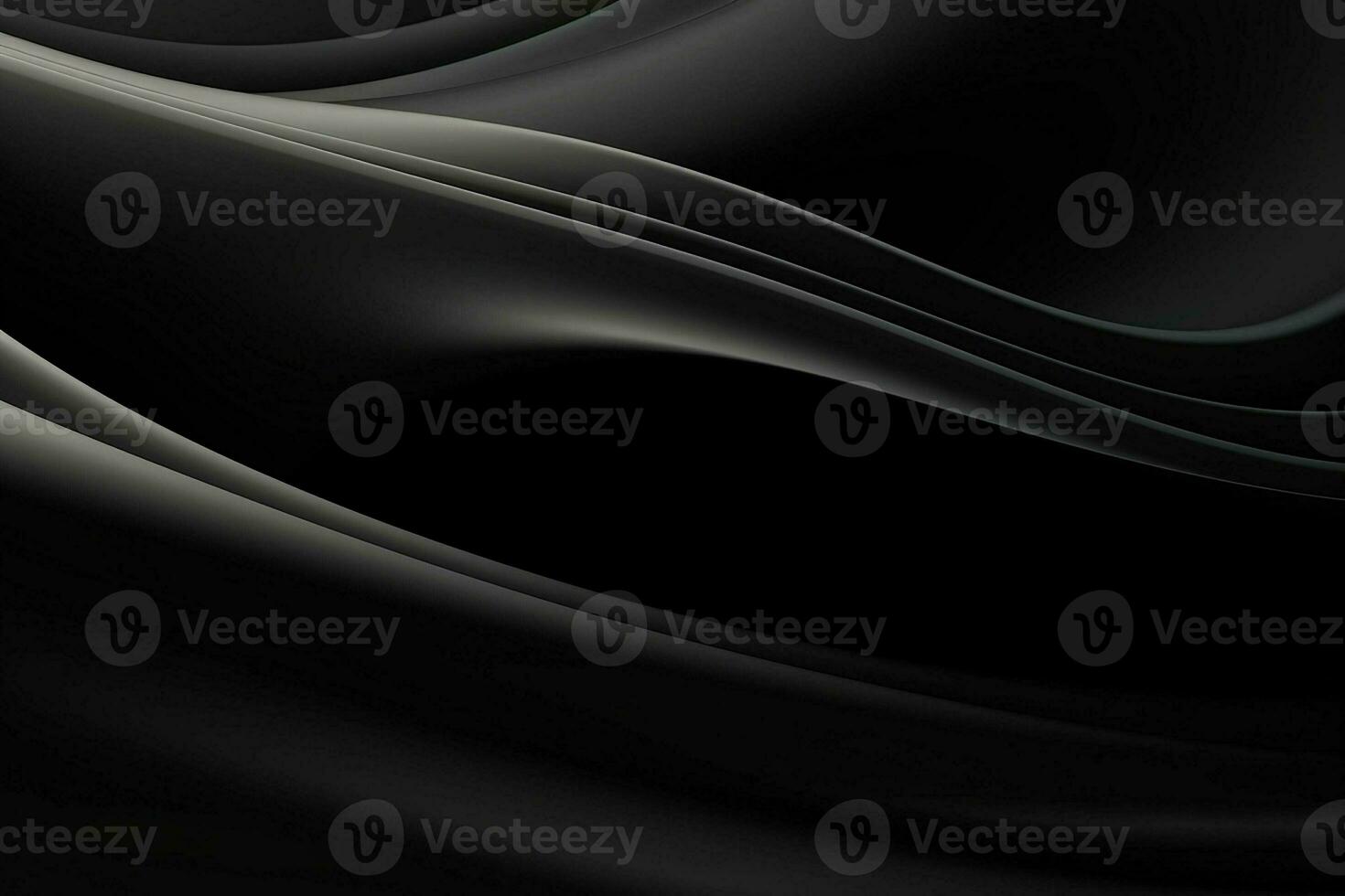 Abstract black wavy background. 3d rendering, 3d illustration. ai generated pro photo