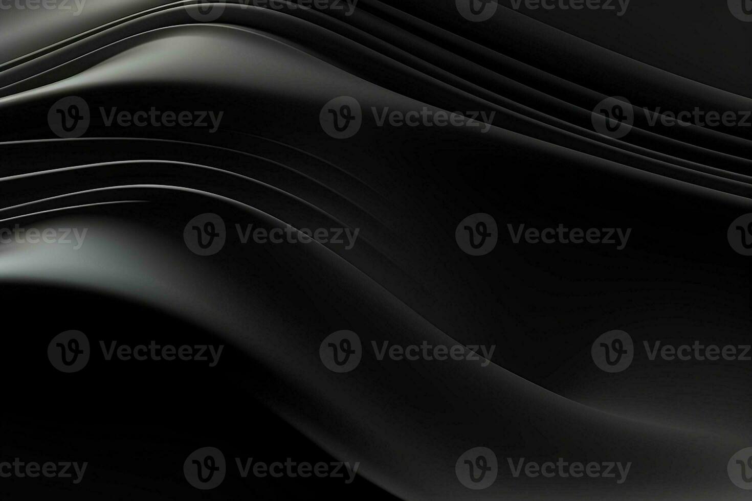 Abstract black wavy background. 3d rendering, 3d illustration. ai generated pro photo