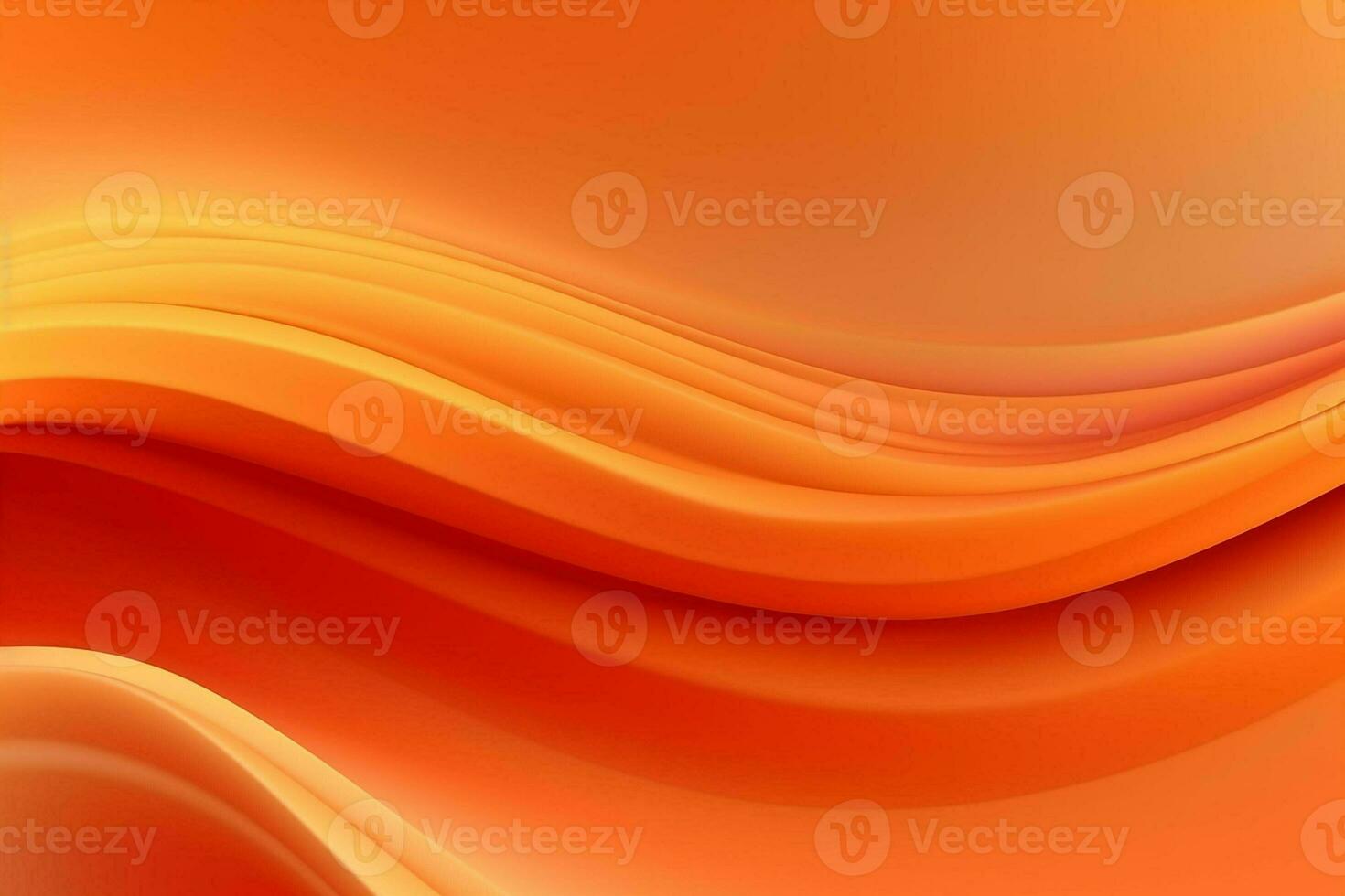 Orange abstract background with smooth lines. 3d rendering. ai generated pro photo