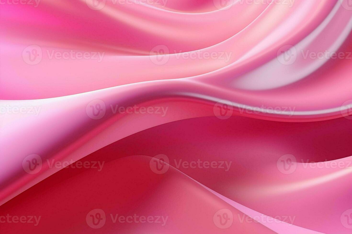 abstract pink background with smooth wavy lines. 3d render. ai generated pro photo