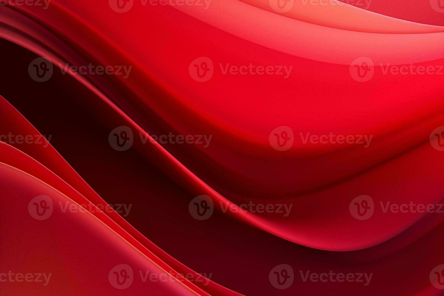 Abstract red wavy background. 3d rendering, 3d illustration. ai generated pro photo