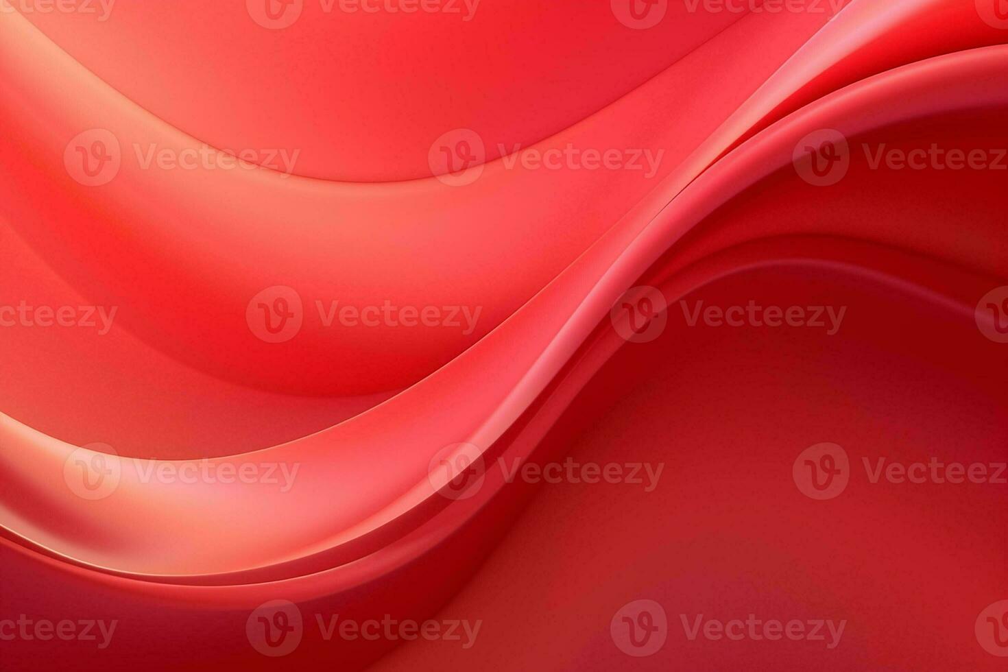 Abstract red wavy background. 3d rendering, 3d illustration. ai generated pro photo