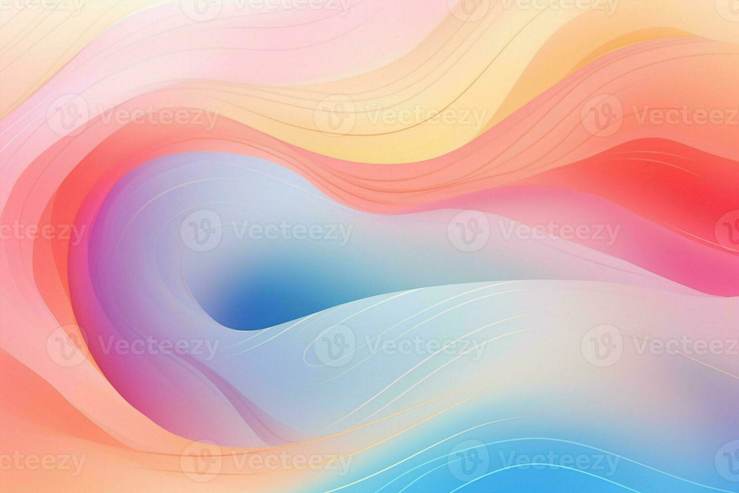abstract background with pastel colors and curved lines in watercolor style. ai generated pro photo