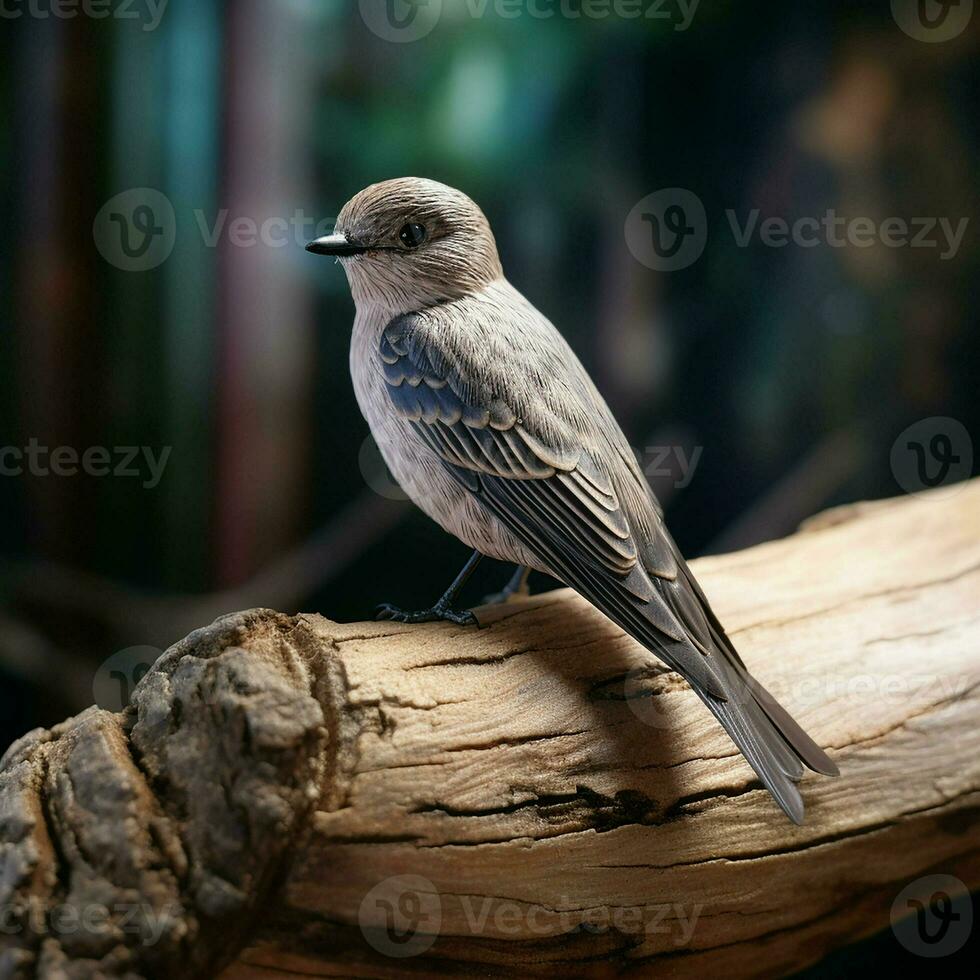Colorful bird sitting on a branch in the forest. Wildlife scene. Ai generated pro photo