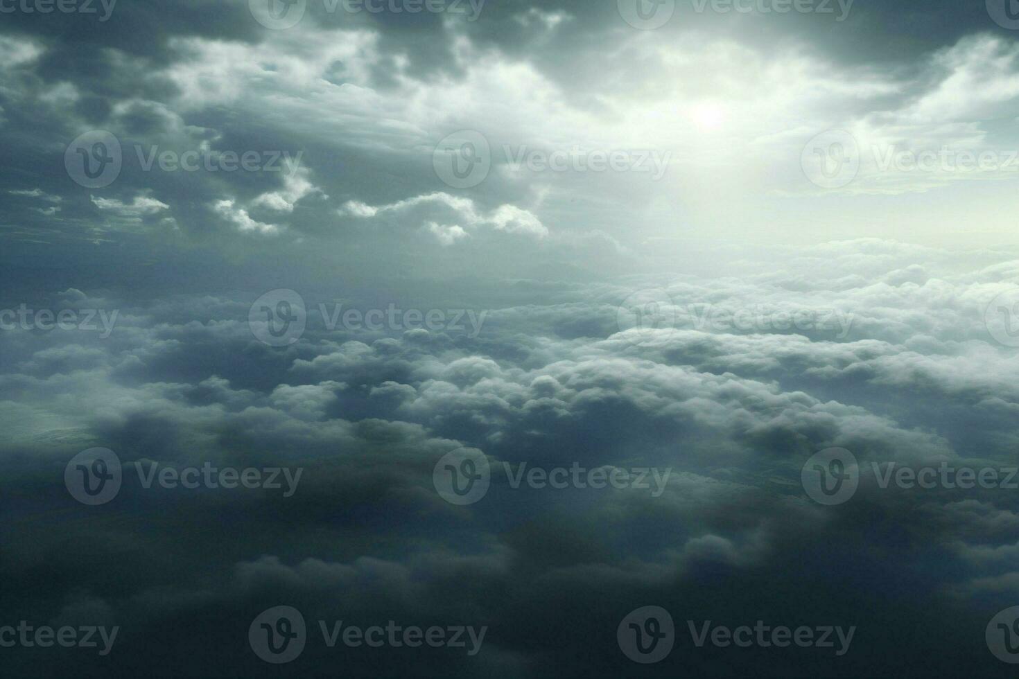 Cloudscape, View of the clouds from the window of an aircraft. ai generated pro photo