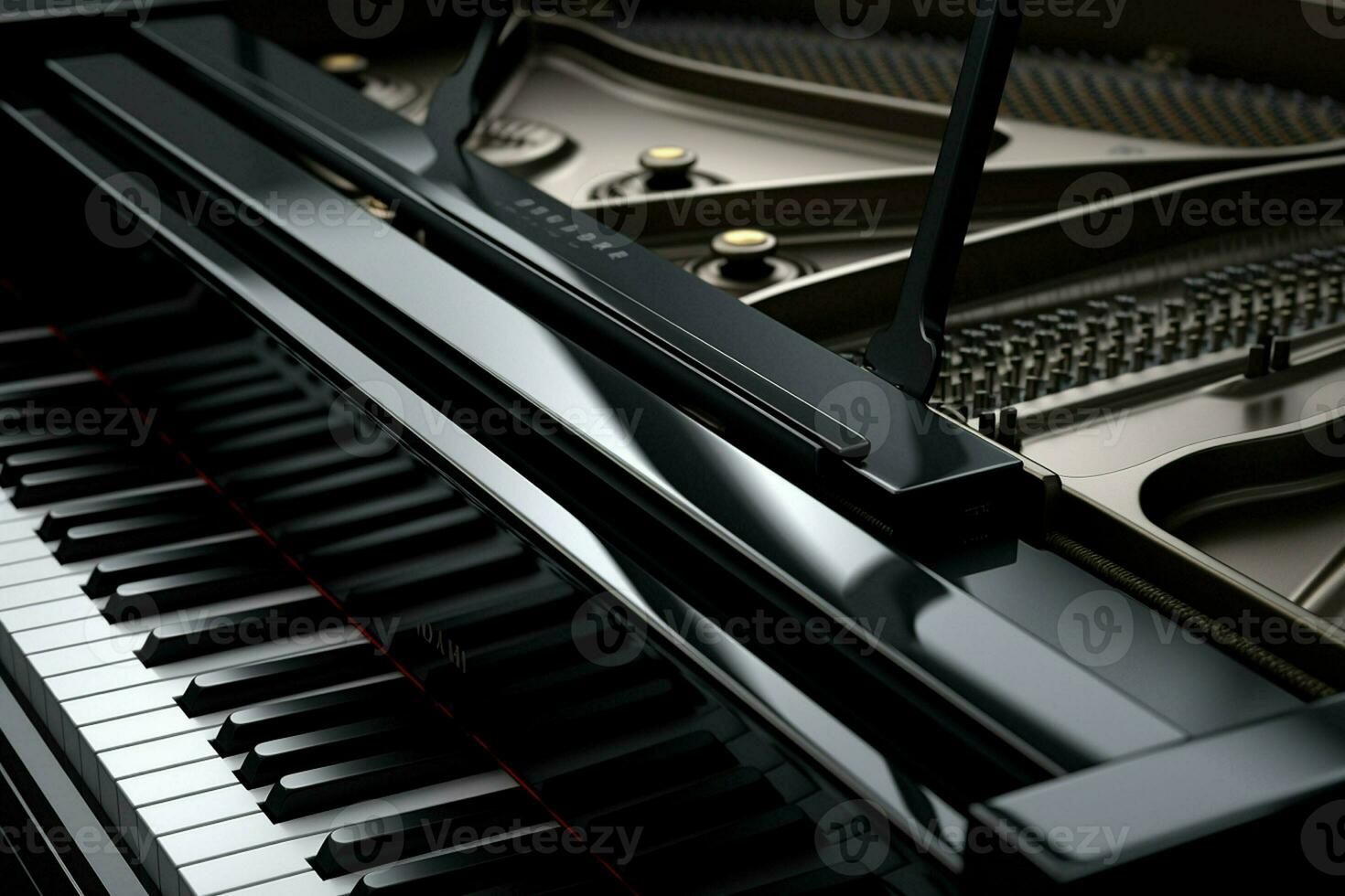 Close up view of grand piano, Entertainment concept. ai generated  pro photo