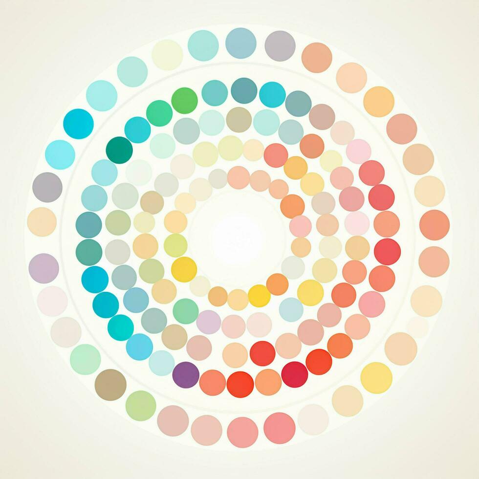 abstract background with colorful circles. abstract background with multicolored circles in retro style. ai generated photo