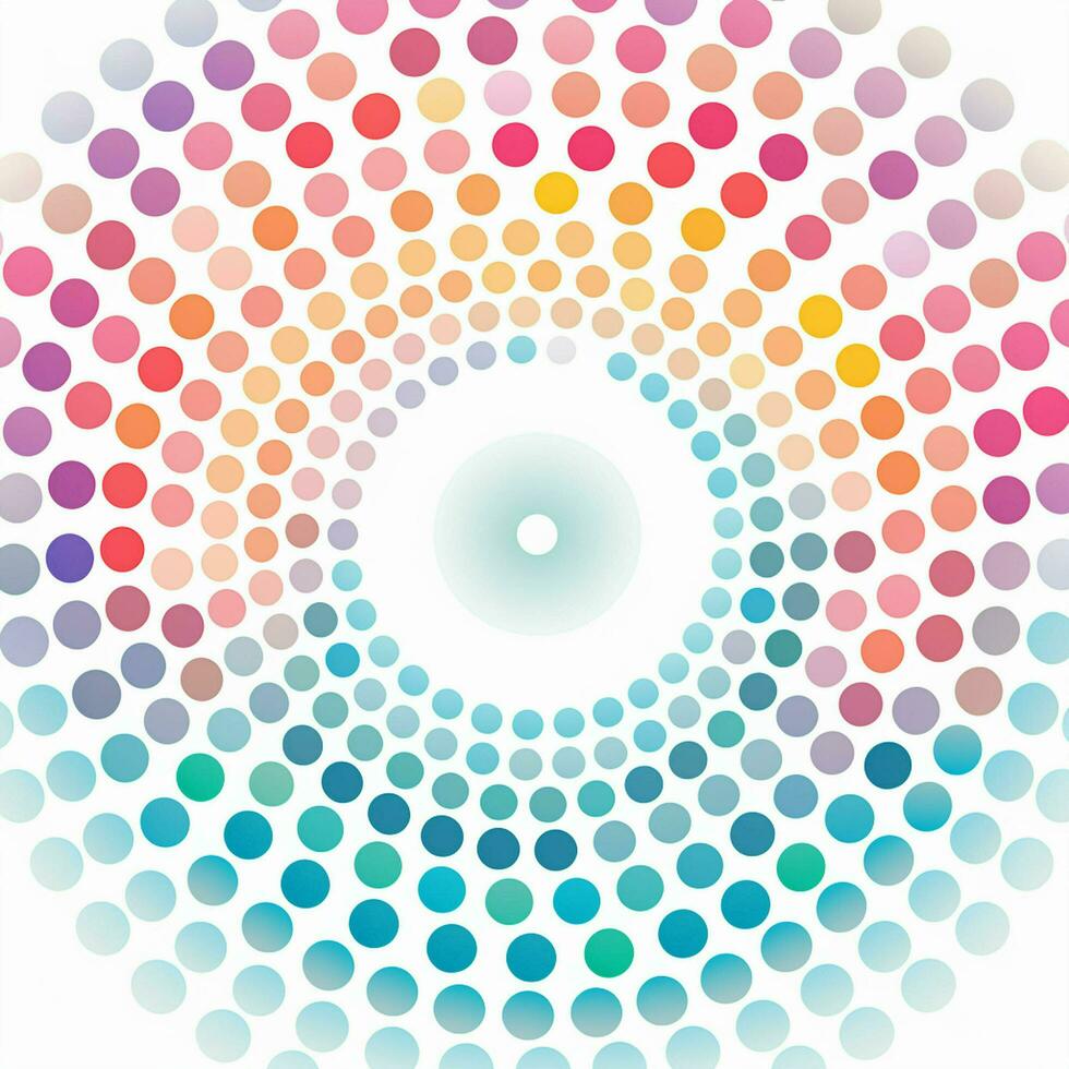 abstract background with colorful circles. abstract background with multicolored circles in retro style. ai generated photo