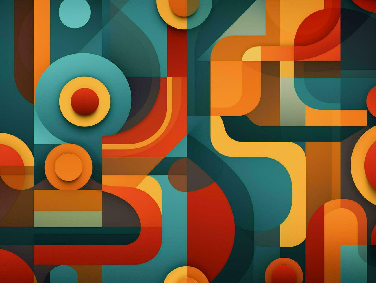 Colorful wavy background digital art illustration. generated ai photo