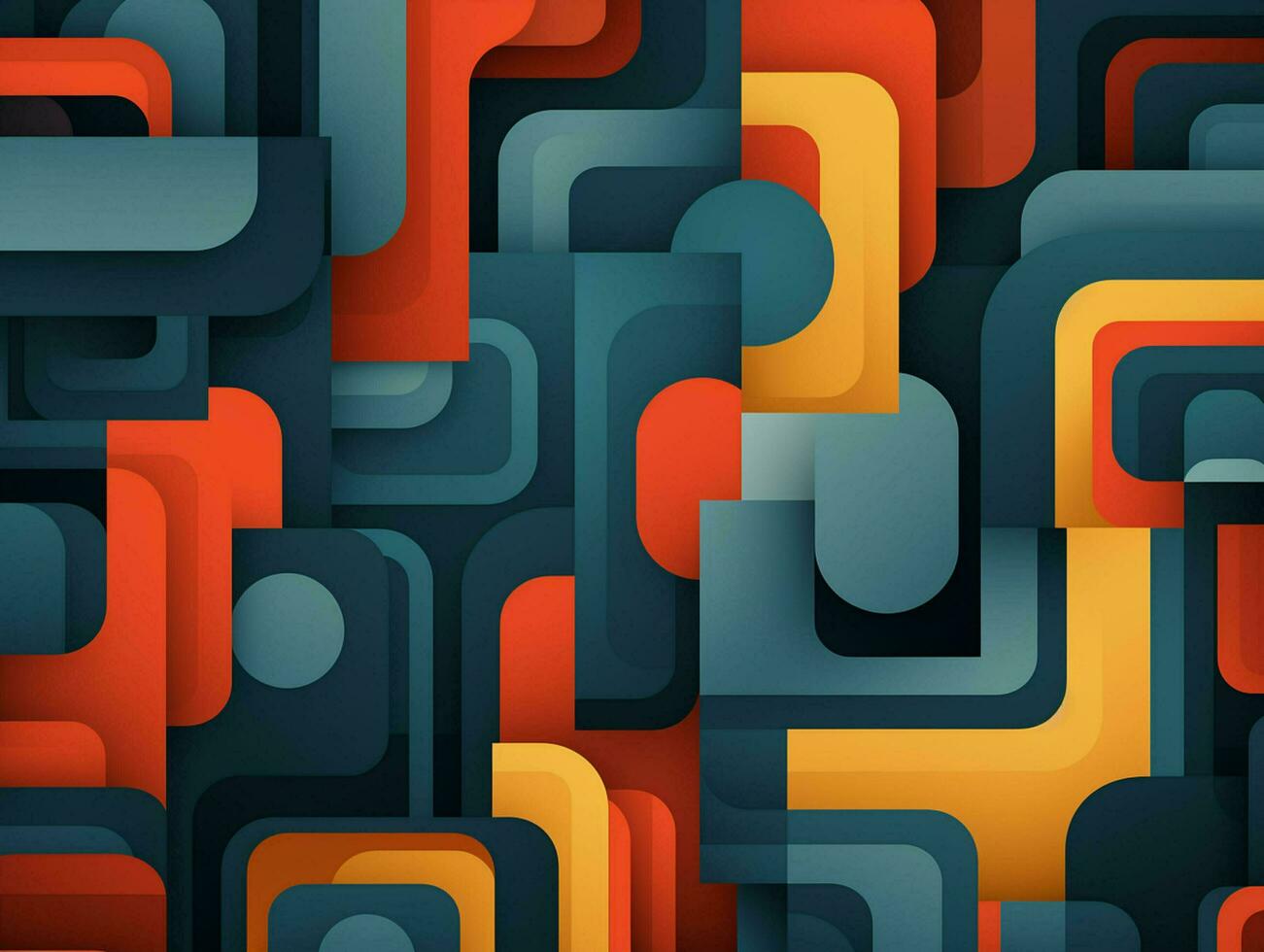 Colorful wavy background digital art illustration. generated ai photo