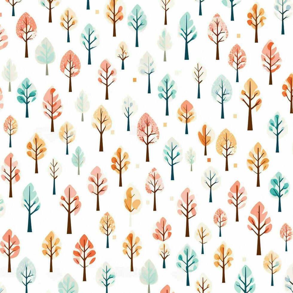 tree background design. Digital art illustration. ai generated photo