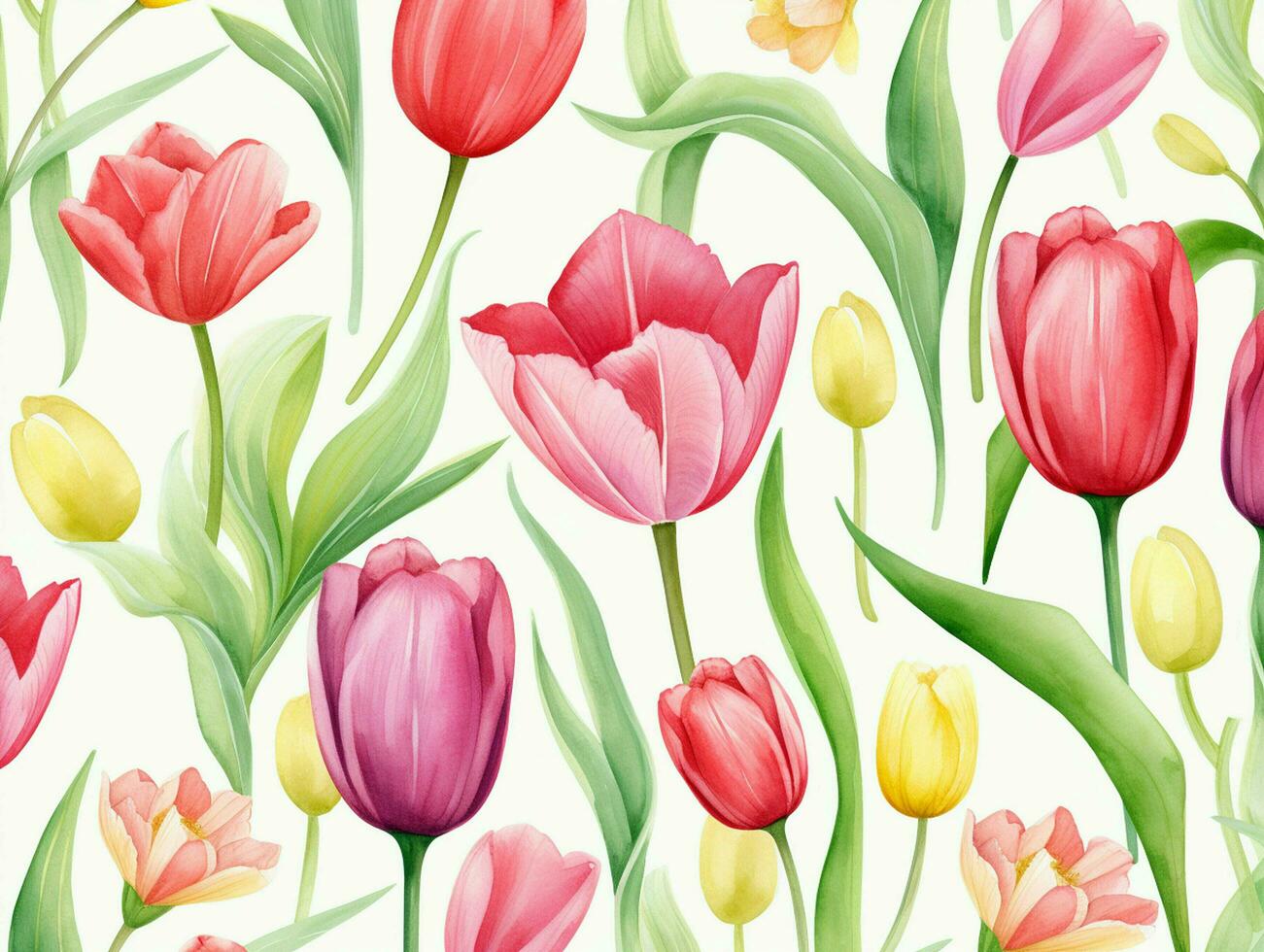 tulipanes flor antecedentes diseño. acuarela ilustración. ai generado foto