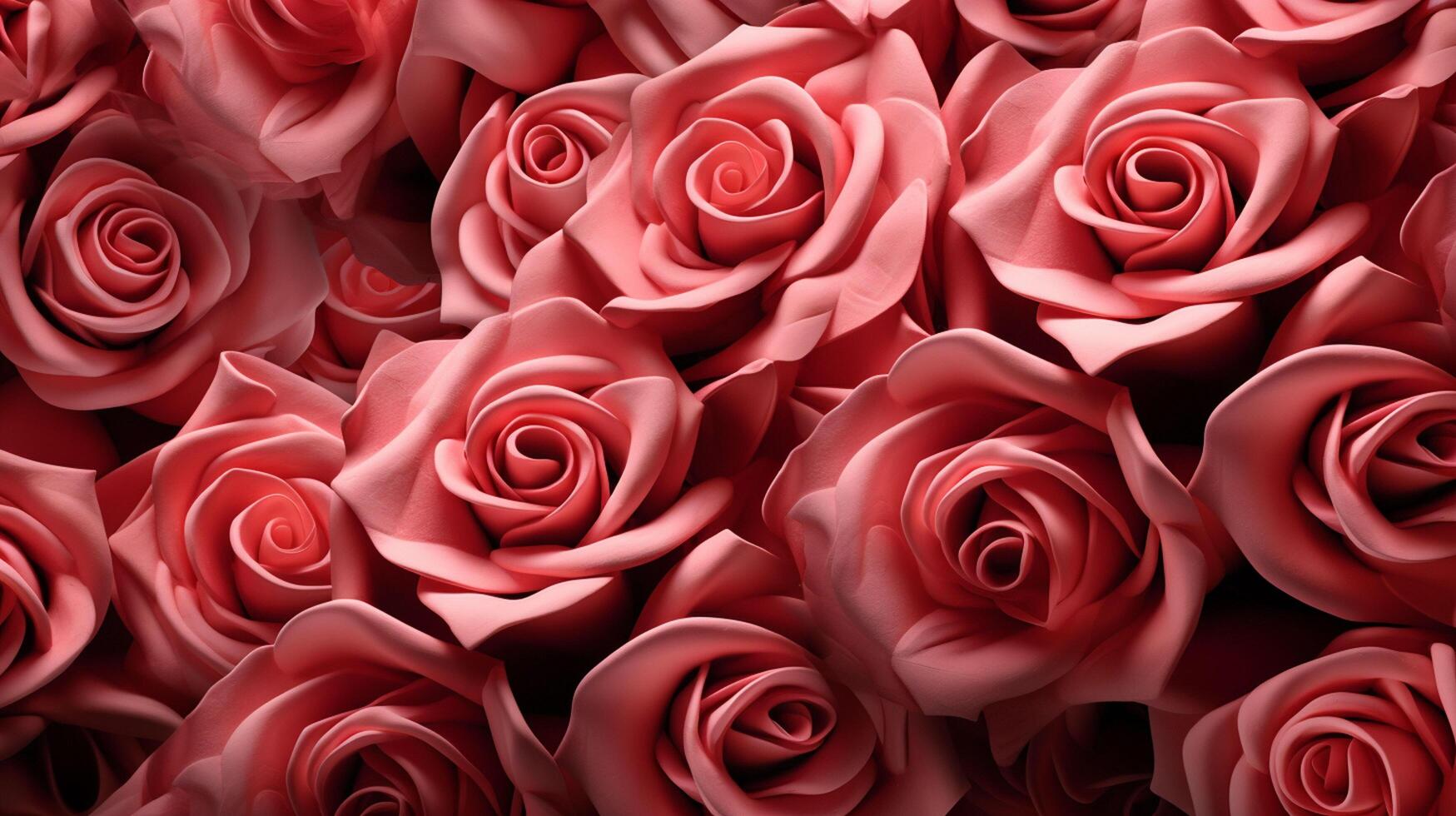 rose flower background design, red roses on black background. ai