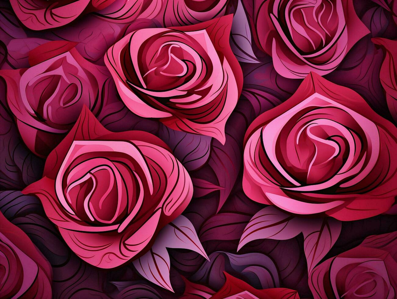 rose flower background design, red roses on black background. ai generated free photo