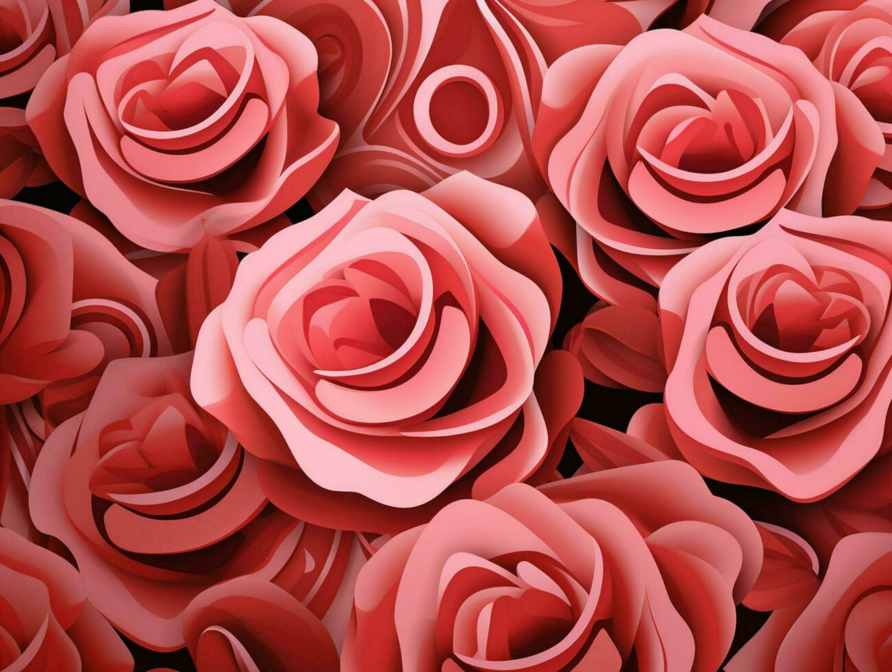 rose flower background design, red roses on black background. ai generated free photo