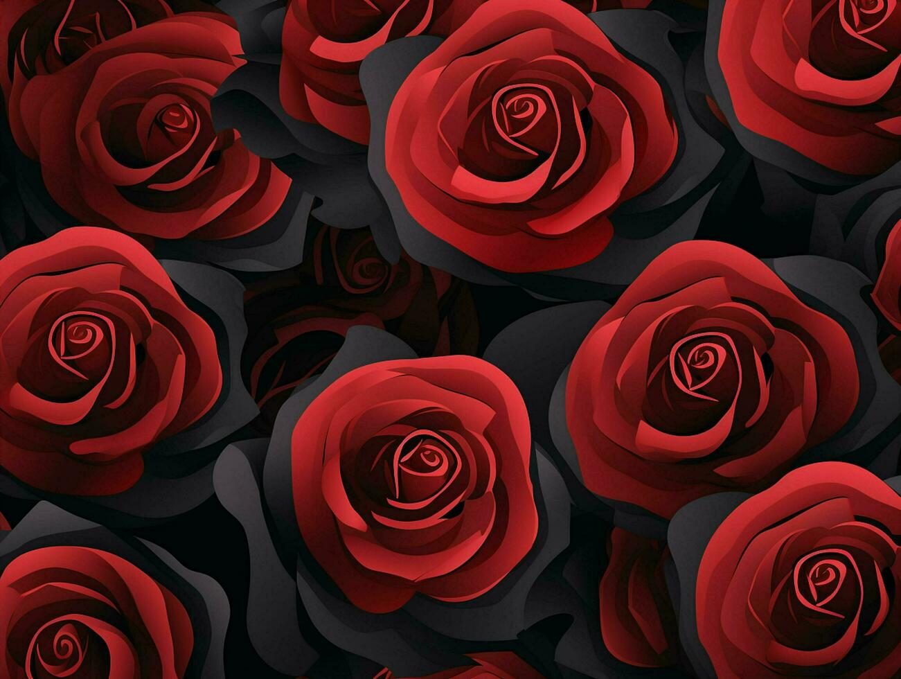 rose flower background design, red roses on black background. ai ...