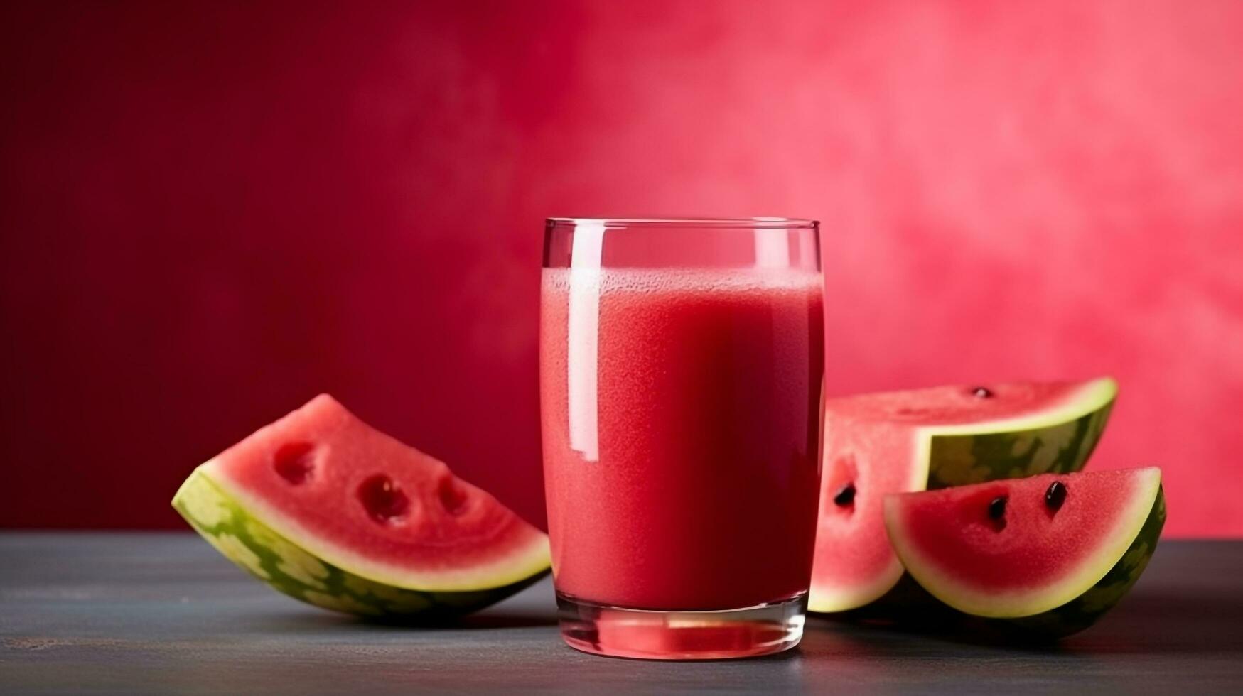 Healthy watermelon fruit smoothies.Generative Ai. photo