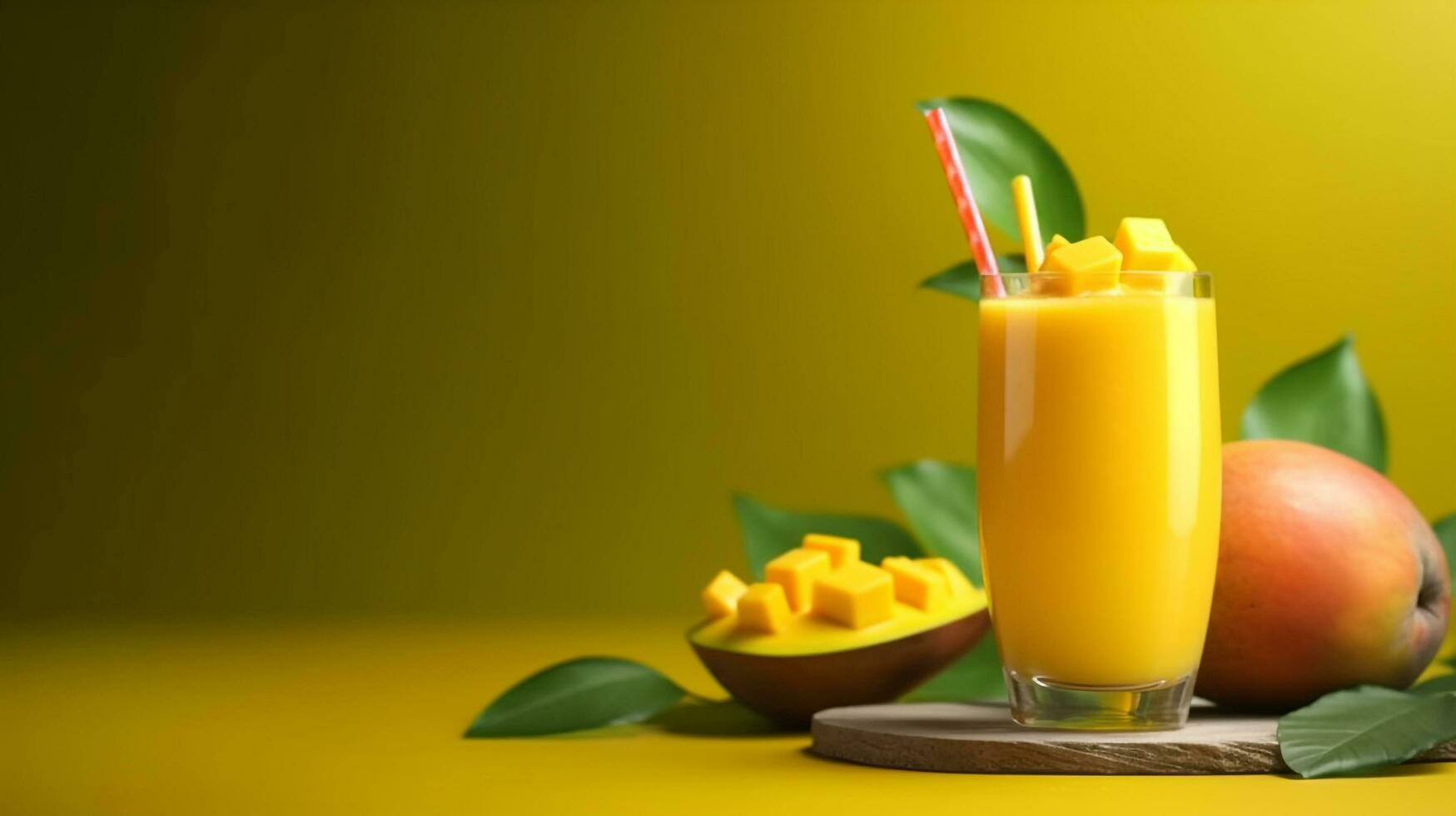 sano mango Fruta batidos.generativos ai. foto