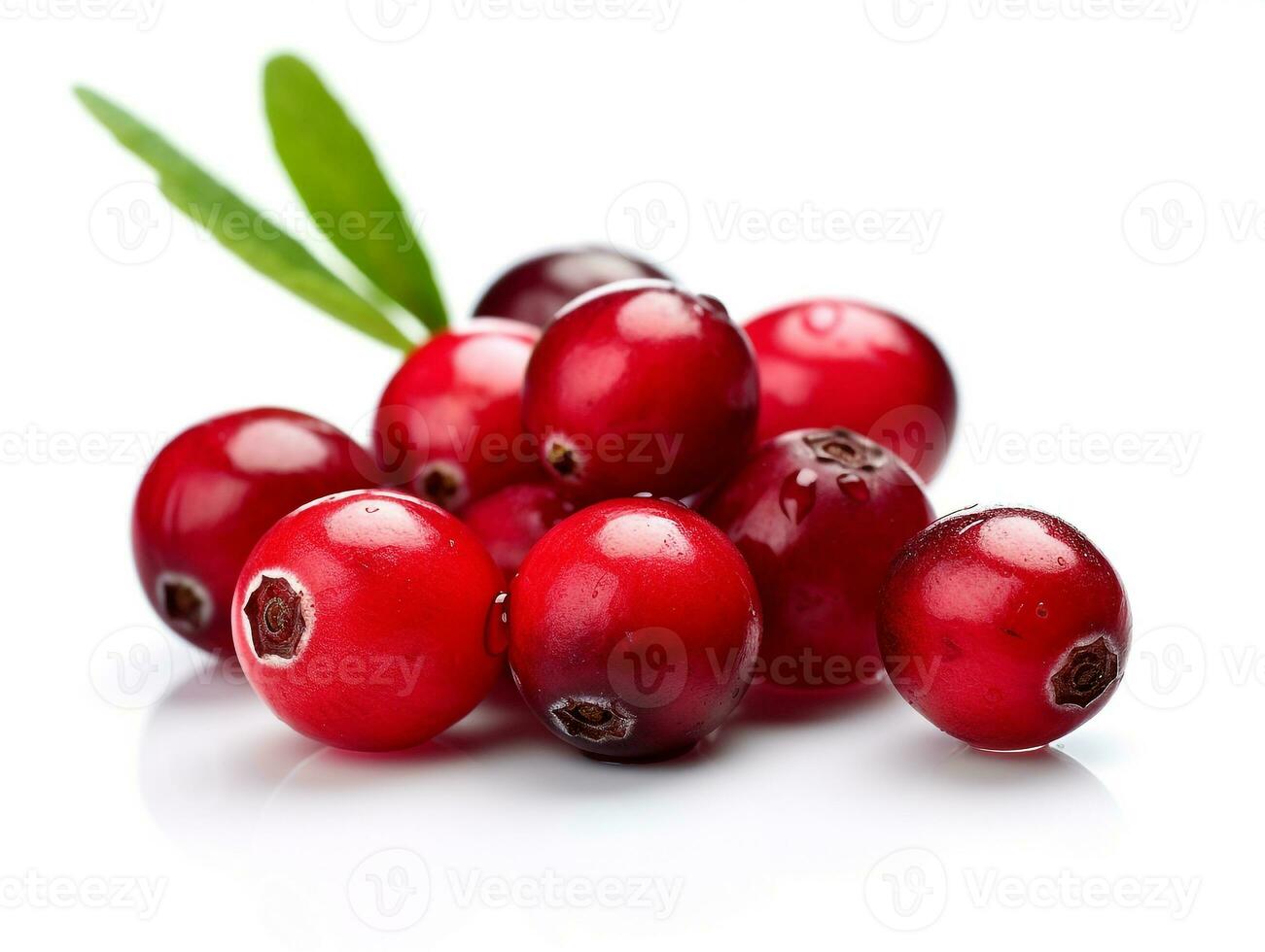 Cranberry isolated on white background .Generative Ai. photo