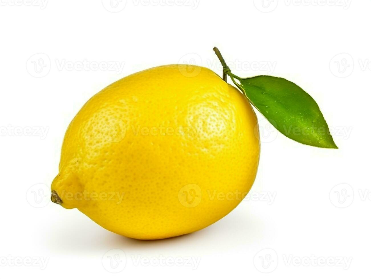 Lemon isolated on white background .Generative Ai. photo