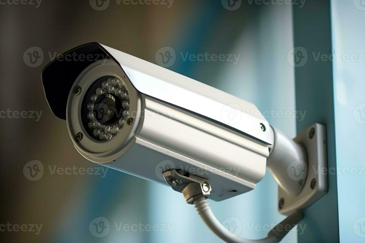 Modern CCTV camera security system  for protection.Generative Ai. photo