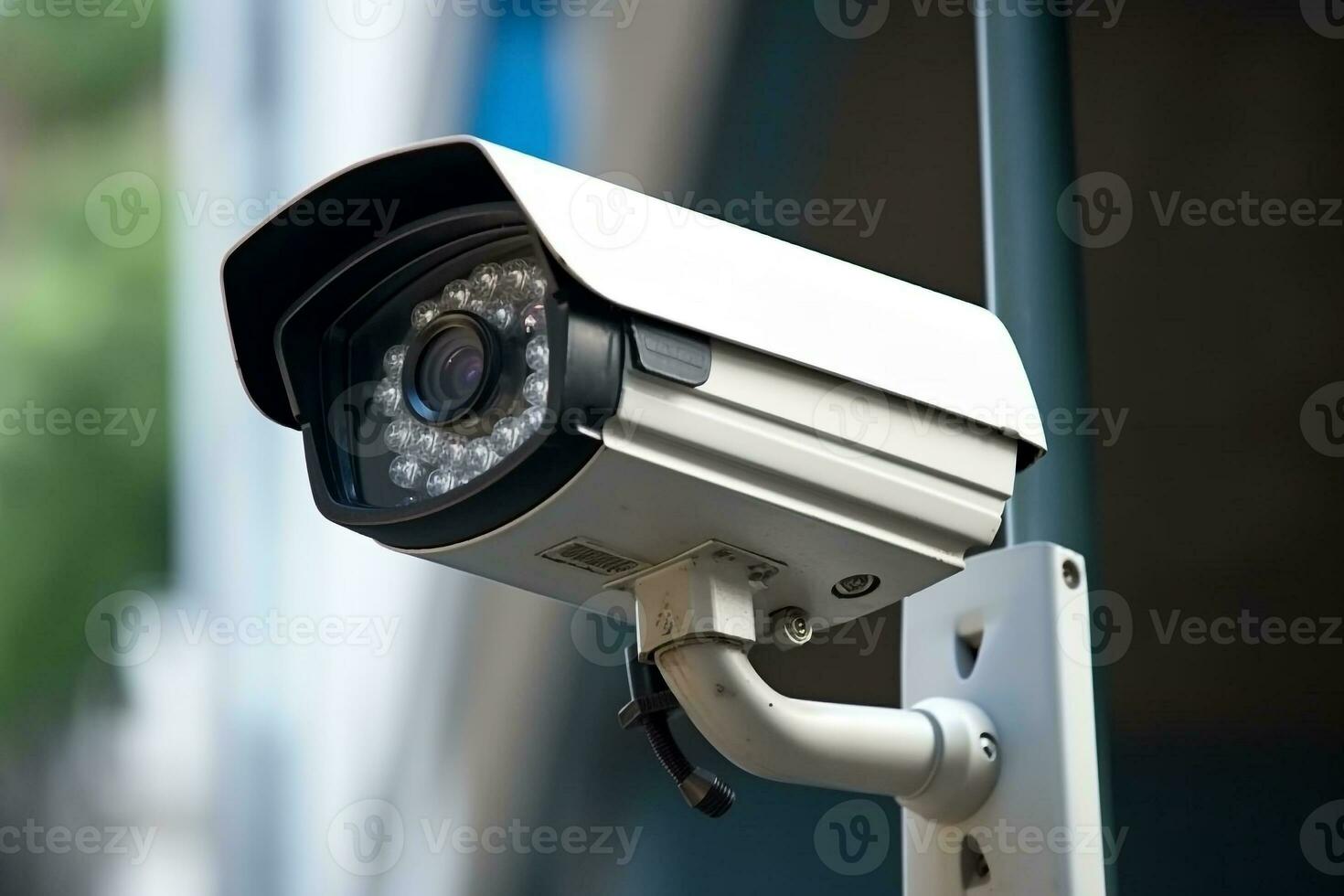 Modern CCTV camera security system  for protection.Generative Ai. photo