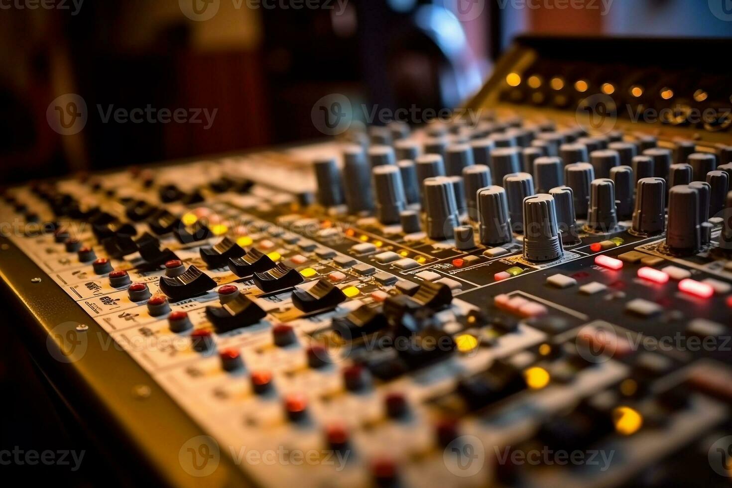 Studio sound mixer for recording control systems.Generative Ai. photo