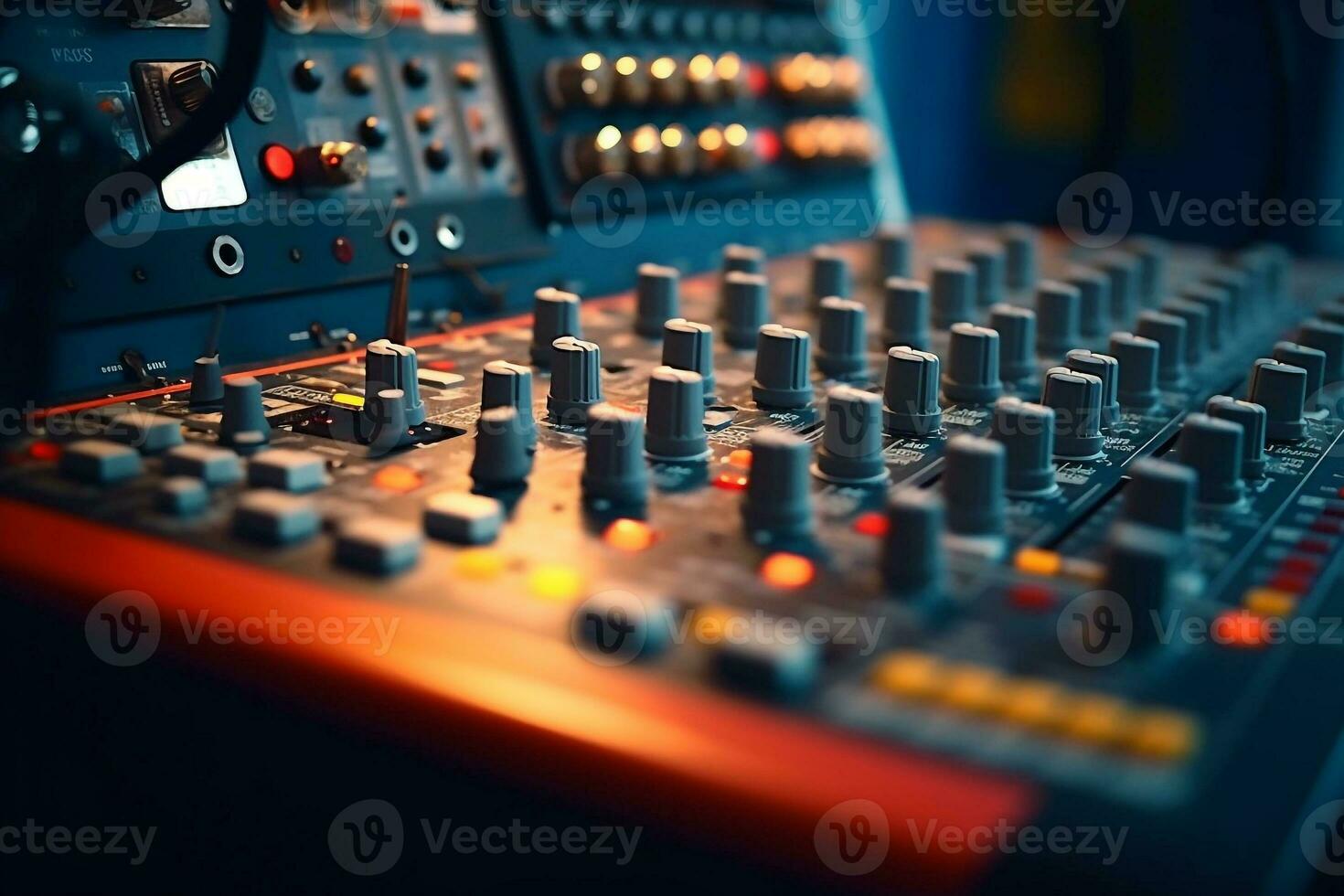 Studio sound mixer for recording control systems.Generative Ai. photo