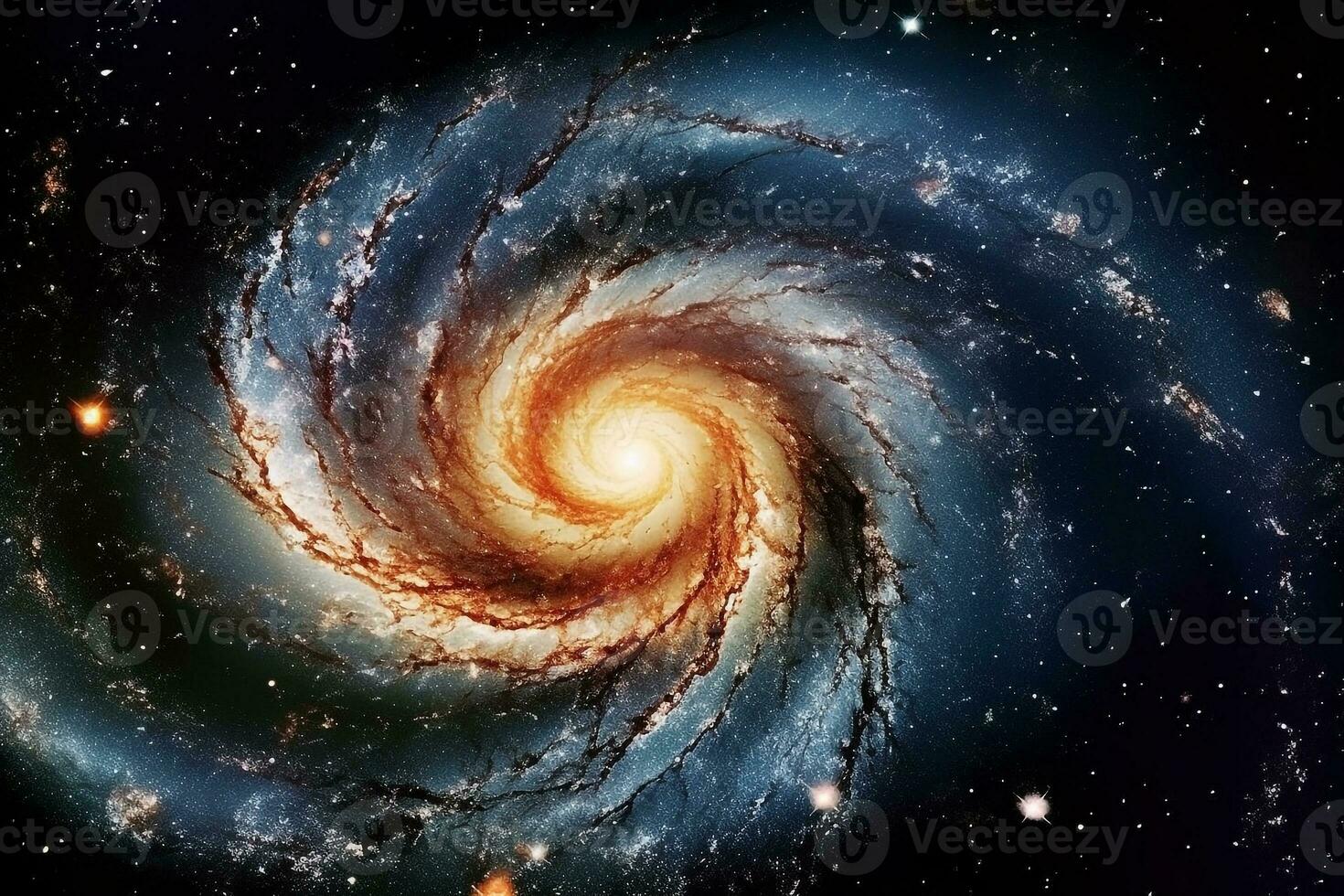 Abstract Spiral Galaxy.Generative Ai. photo