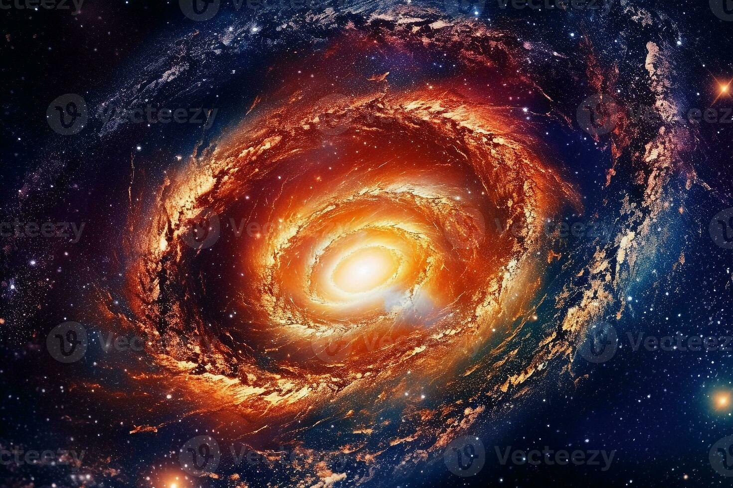 Abstract Spiral Galaxy.Generative Ai. photo