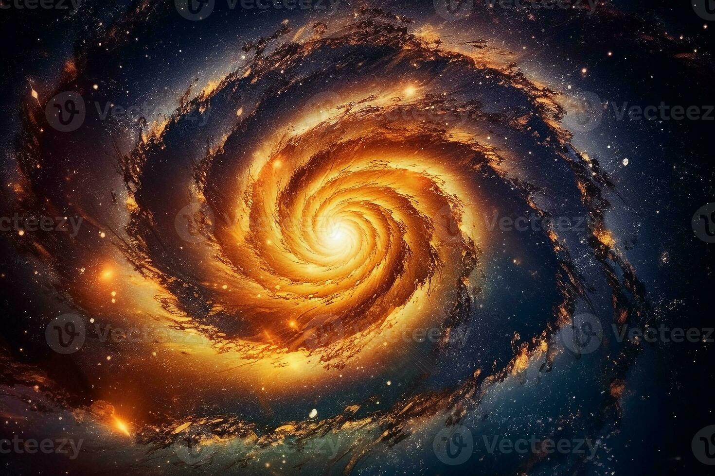 Abstract Spiral Galaxy.Generative Ai. photo