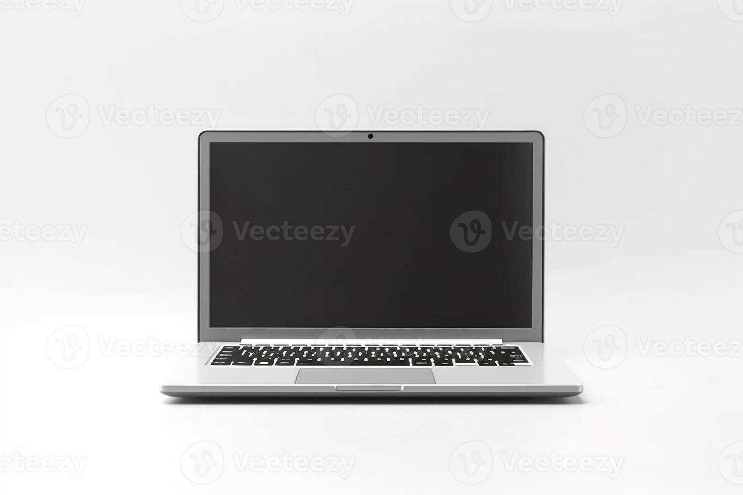 Modern laptop or notebook isolated on white background.Generative Ai. photo