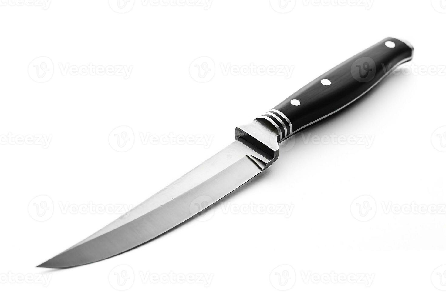 cuchillo en blanco fondo.generativo ai. foto