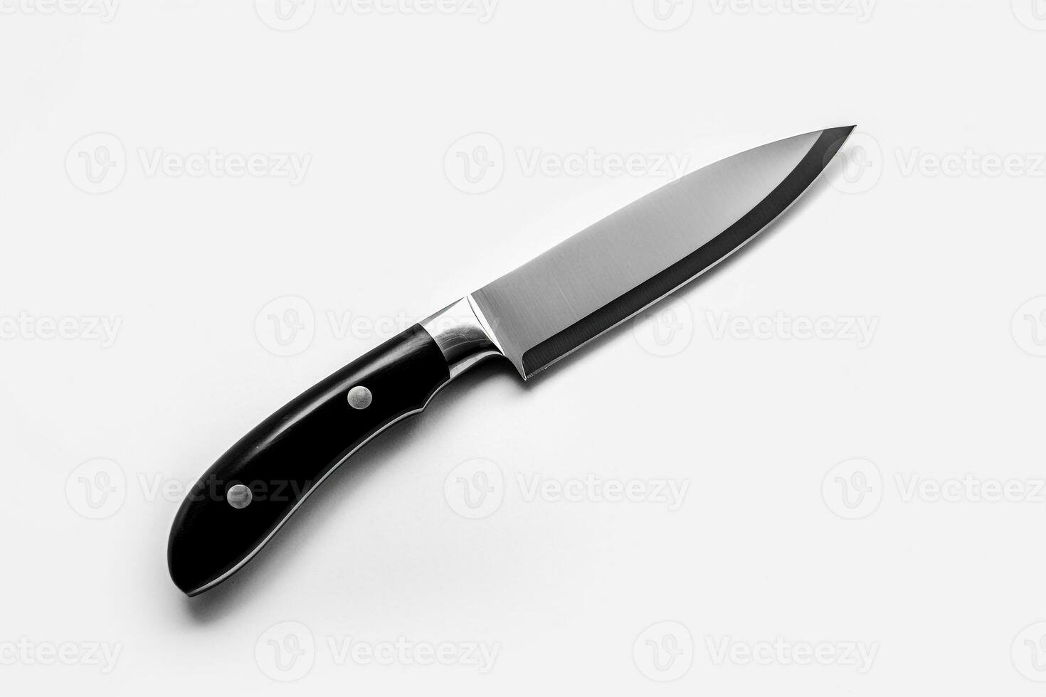 knife on white background.Generative Ai. photo