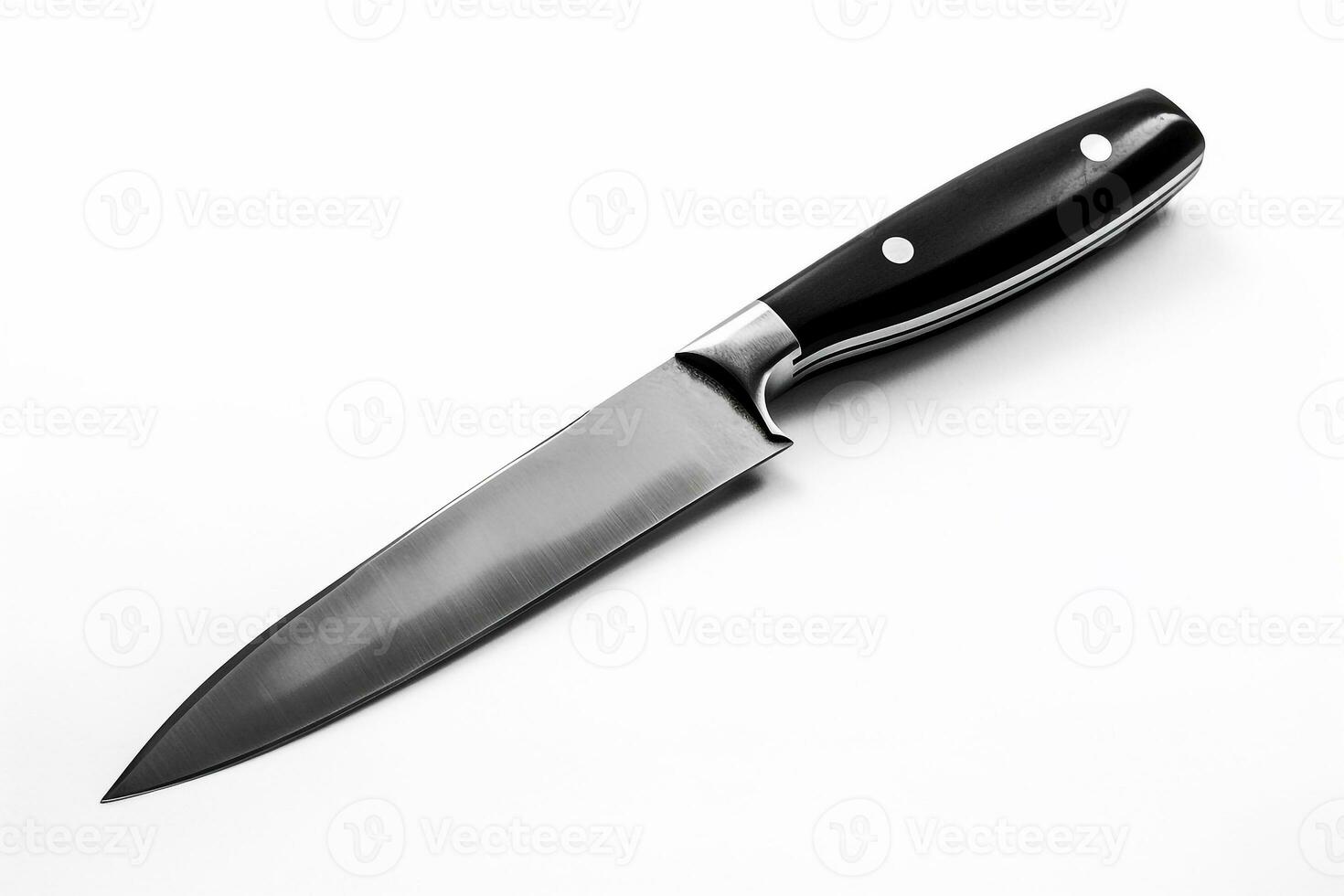 knife on white background.Generative Ai. photo