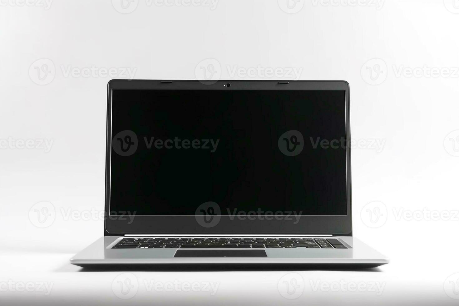 Modern laptop or notebook isolated on white background.Generative Ai. photo