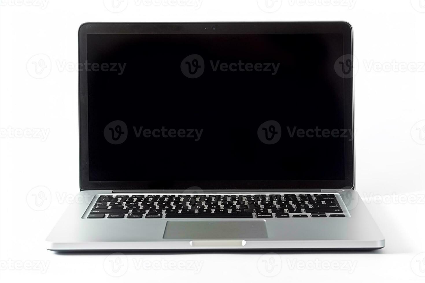 Modern laptop or notebook isolated on white background.Generative Ai. photo