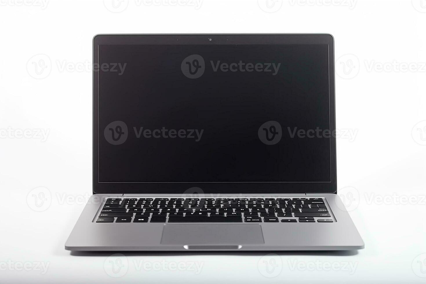 Modern laptop or notebook isolated on white background.Generative Ai. photo