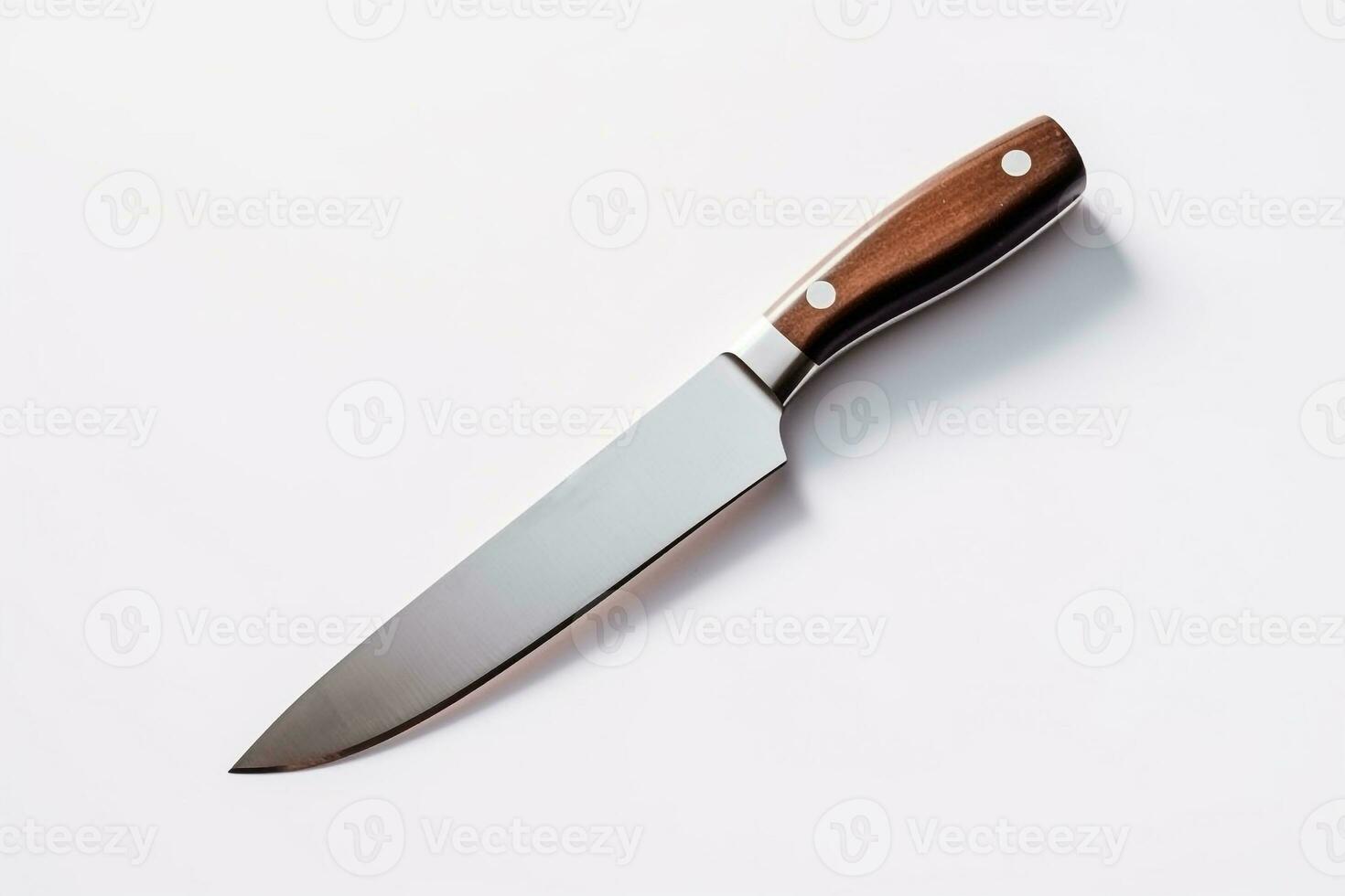 knife on white background.Generative Ai. photo