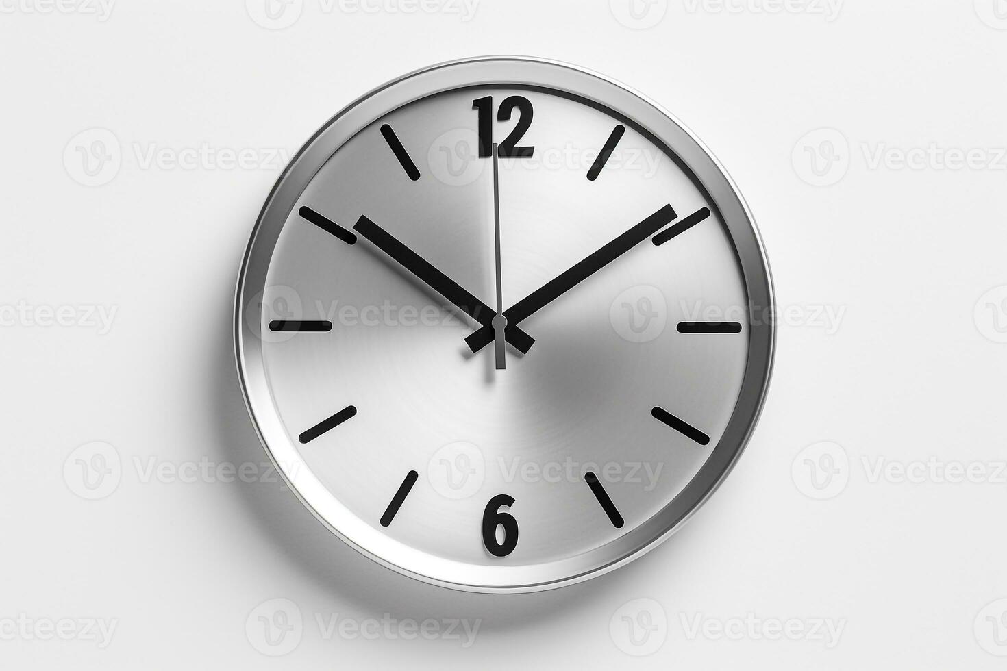 Modern wall clock isolated on white background.Generative Ai. photo