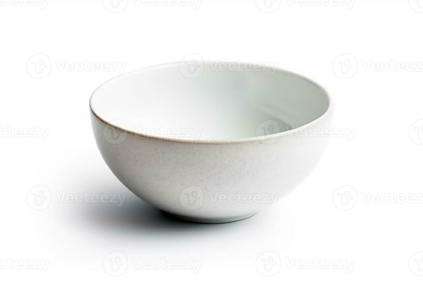 White ceramic bowl isolated on white background.Generative Ai. photo