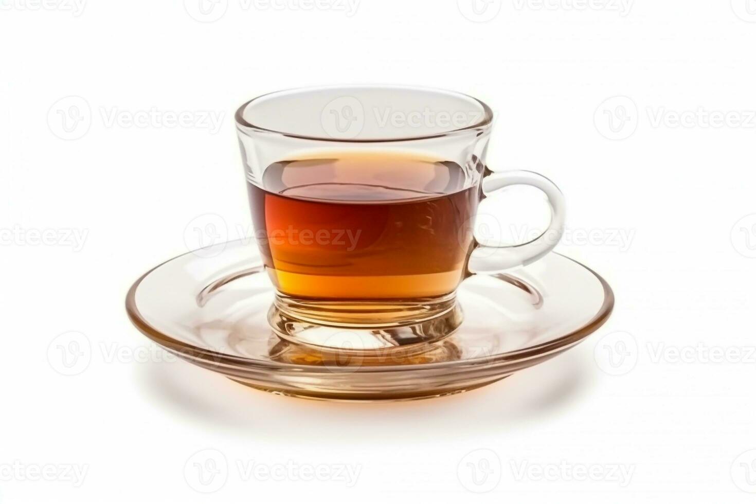 Hot tea isolated on white background.Generative Ai. photo