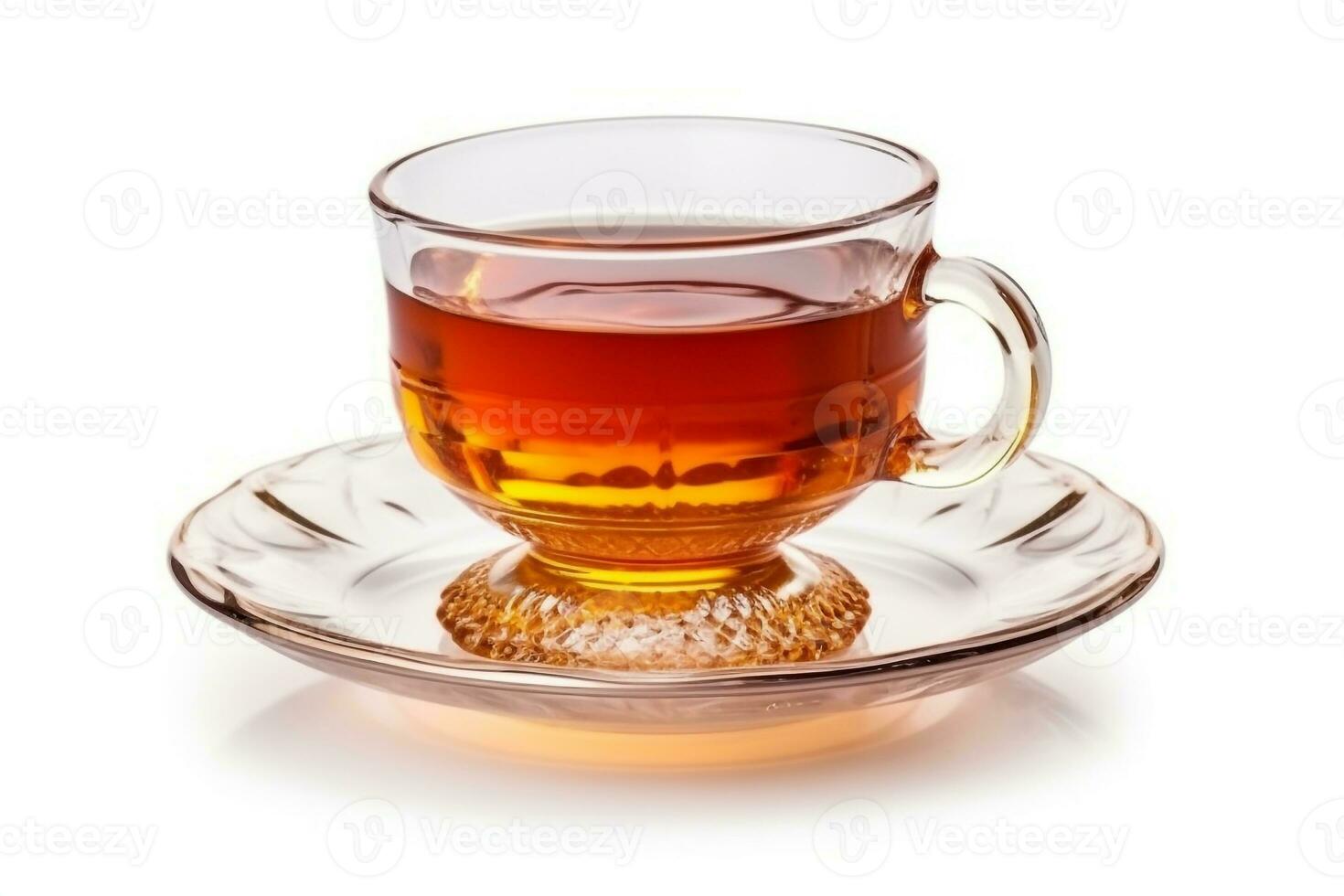 Hot tea isolated on white background.Generative Ai. photo