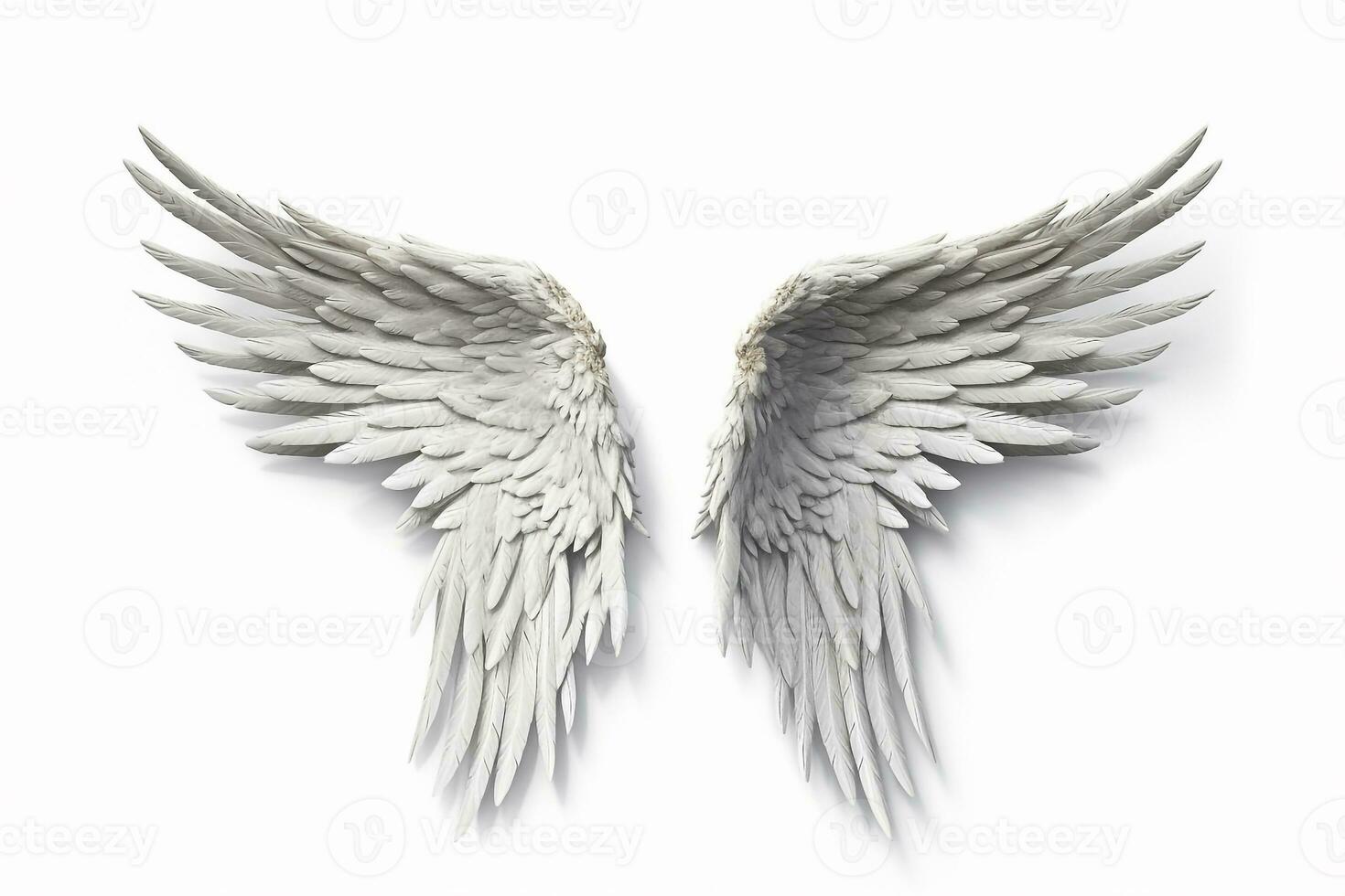 Wings isolated on white background.Generative Ai. photo